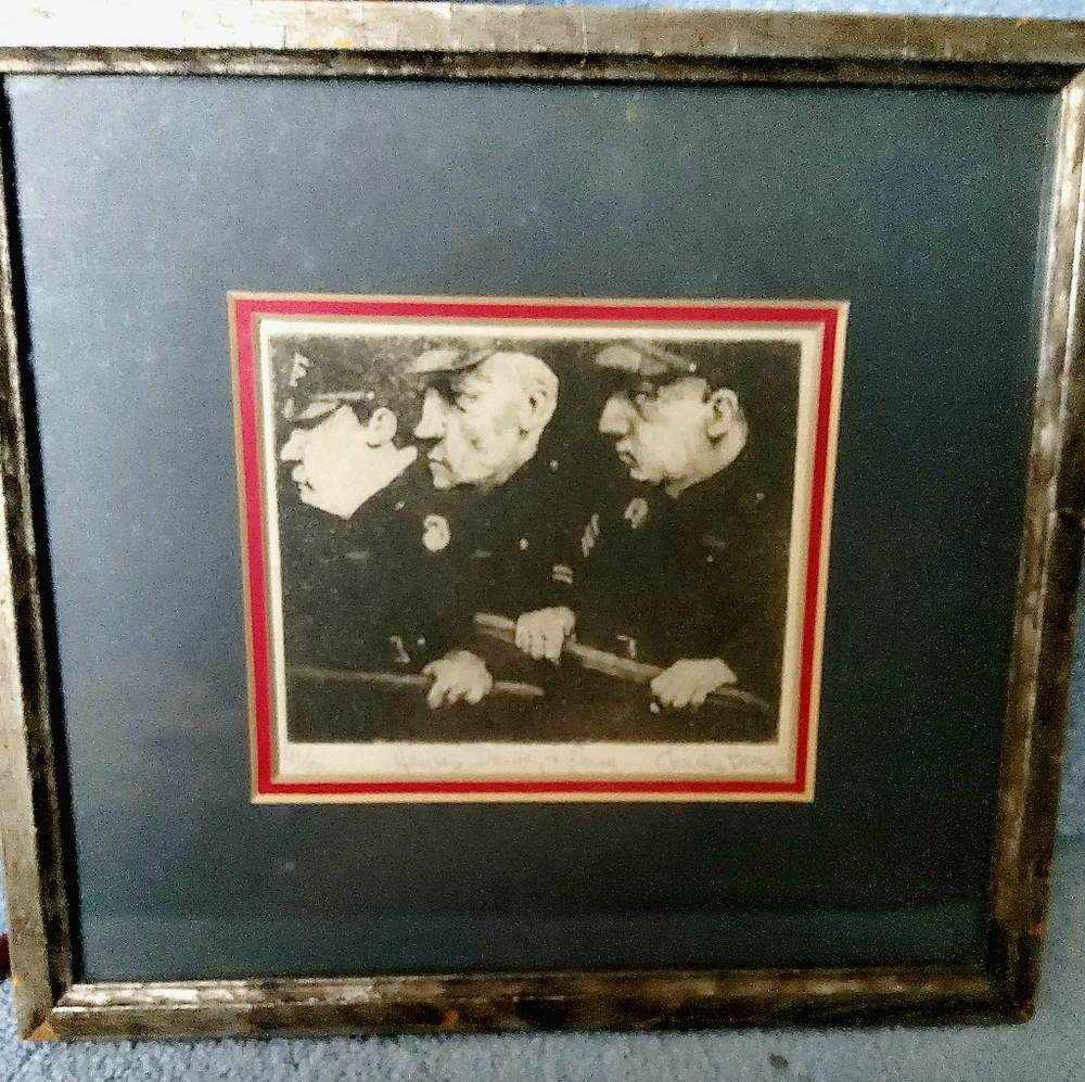 Hewey, Dewey and Louie, Charles Bragg signed etching